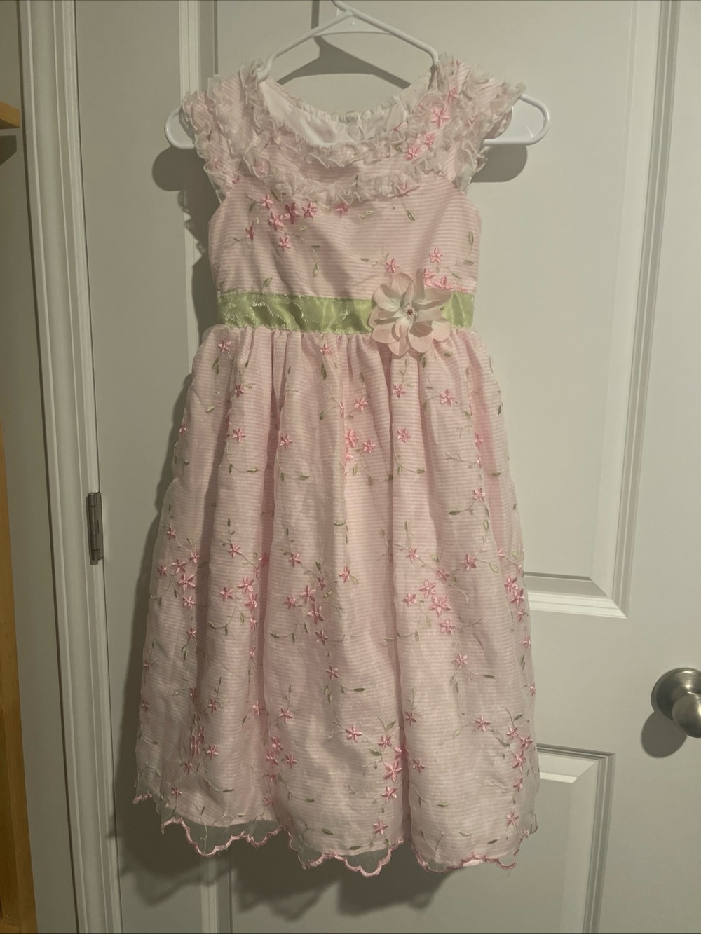 Pink Floral Lace Party Dress for Girls - Elegant Spring Style Jona Michelle S